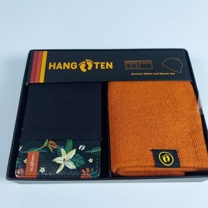 Hang Ten Wallet and Beanie Set